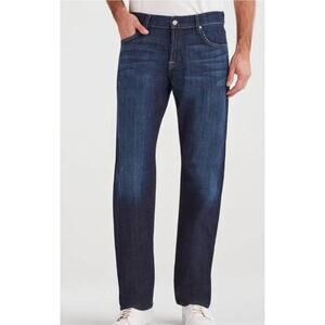 7‎ For All Mankind Mens Luxe Performance The Straight Jeans 38 Dark Wash